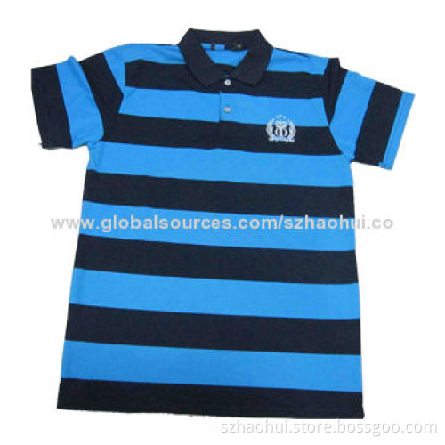 Top quality yarn dyed pique polo shirt, short sleeve for golfers and sports wear